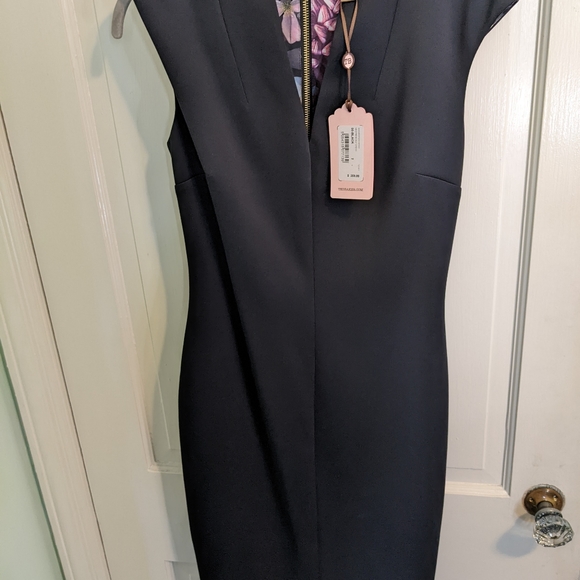 Ted Baker Chayad Neoprene Suit Dress Size 2 US 6 - Picture 4 of 6